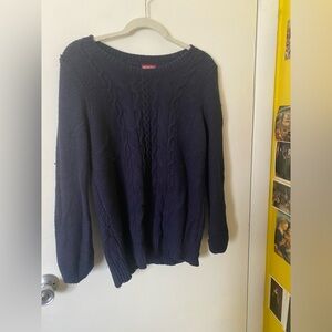 Merona Classic Navy Cable-Knit Sweater